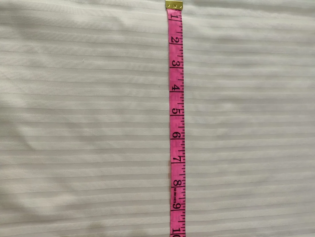 100% Pure Silk TAFETTA Fabric IVORY self color stripe color stripe 54" wide TAFS167[1]