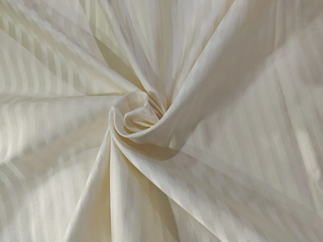 100% Pure Silk TAFETTA Fabric IVORY self color stripe color stripe 54" wide TAFS167[1]