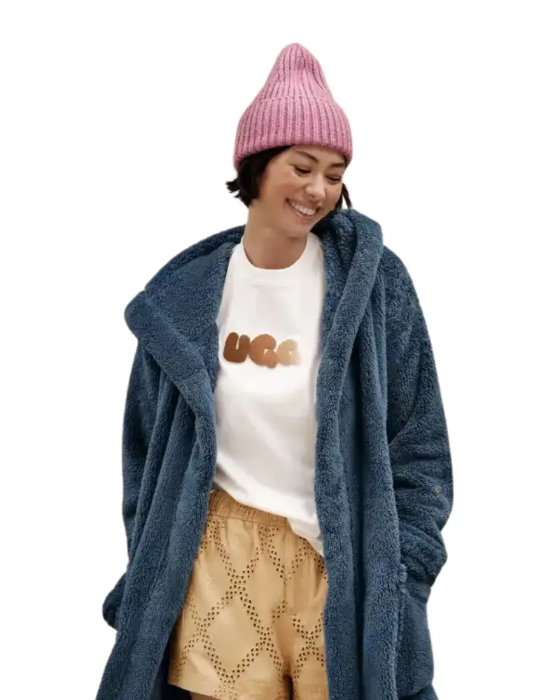 1121091 Sea Level Aarti Hooded Plush Robe