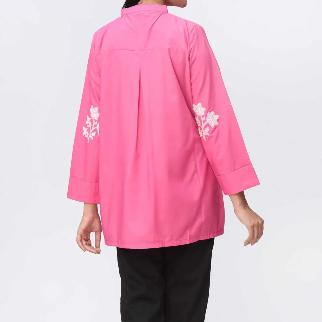1PC- Embellished Wash & Wear Shirt PW3217