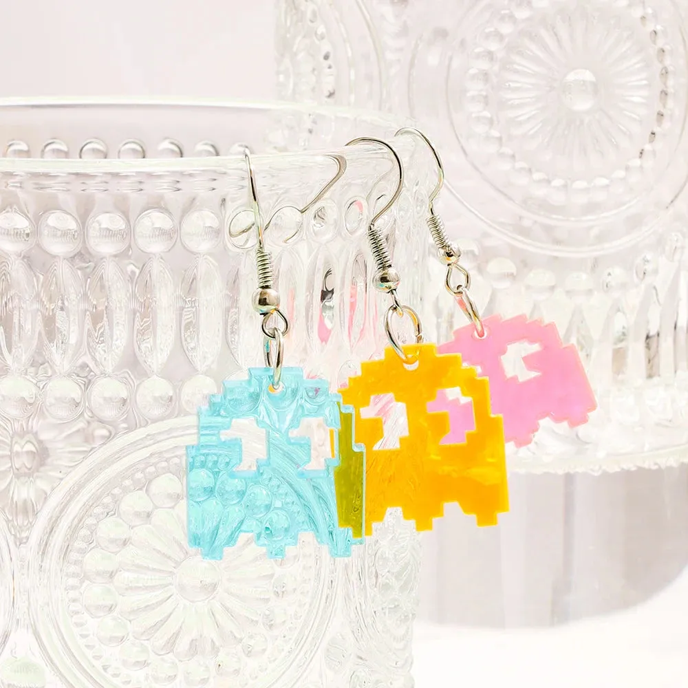 5Pairs Funny Multi Color Cartoon Drop Earrings for Women Cute Pixel Ghost Set EDGY Fashion Ears Jewelry Gift Arete Envio Gratis