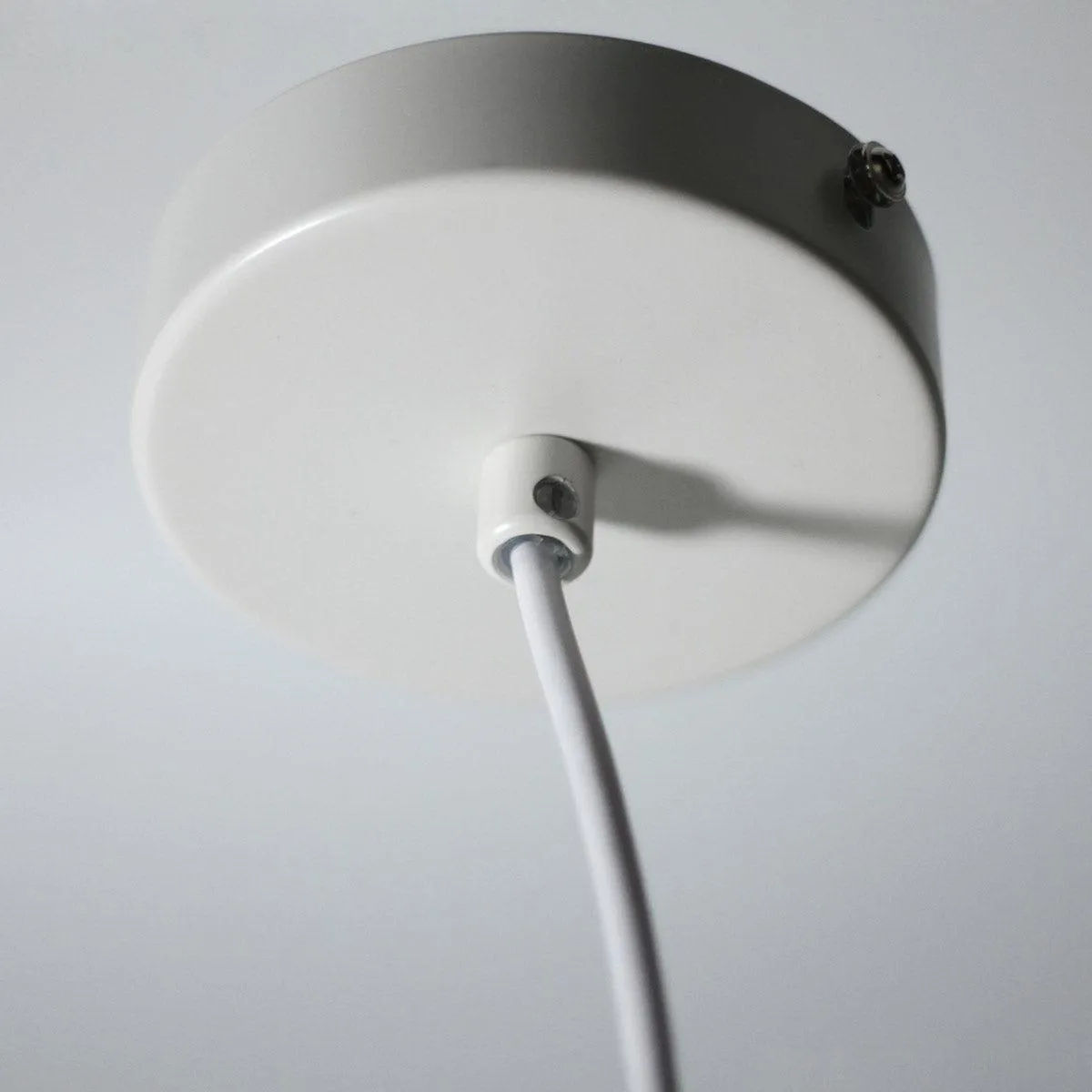 Adeline Minimalist Chic, Metal Pendant Light - White and Gold, PL0091