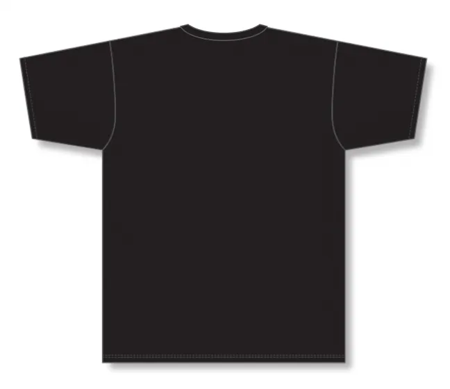 Athletic Knit (AK) BA1800M-001 Mens Black Pullover Baseball Jersey