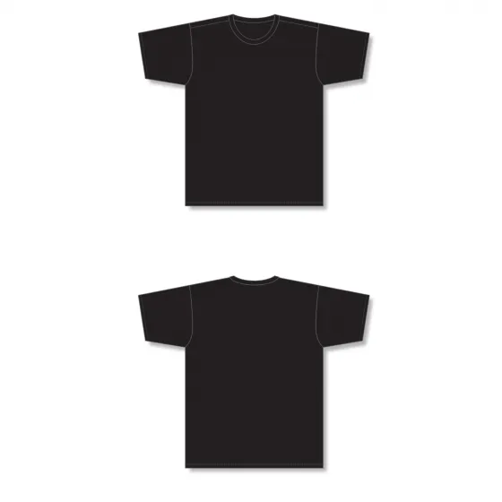 Athletic Knit (AK) BA1800M-001 Mens Black Pullover Baseball Jersey
