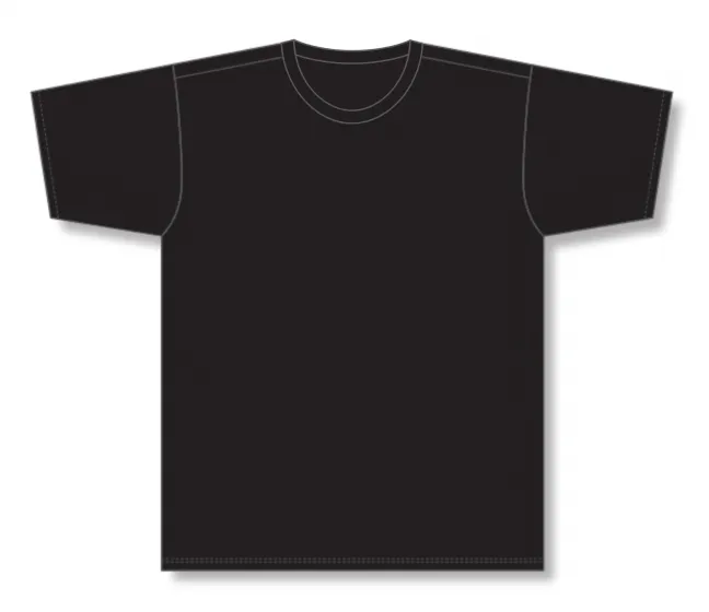 Athletic Knit (AK) BA1800M-001 Mens Black Pullover Baseball Jersey