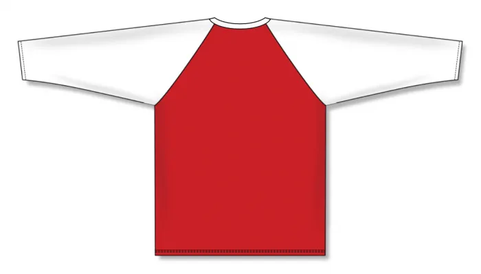 Athletic Knit (AK) BA1846A-208 Adult Red/White Pullover Baseball Jersey