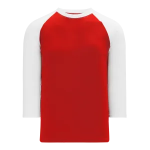 Athletic Knit (AK) BA1846A-208 Adult Red/White Pullover Baseball Jersey