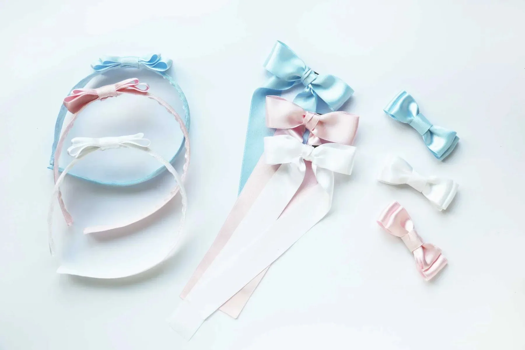 Audrey Satin Headband, White