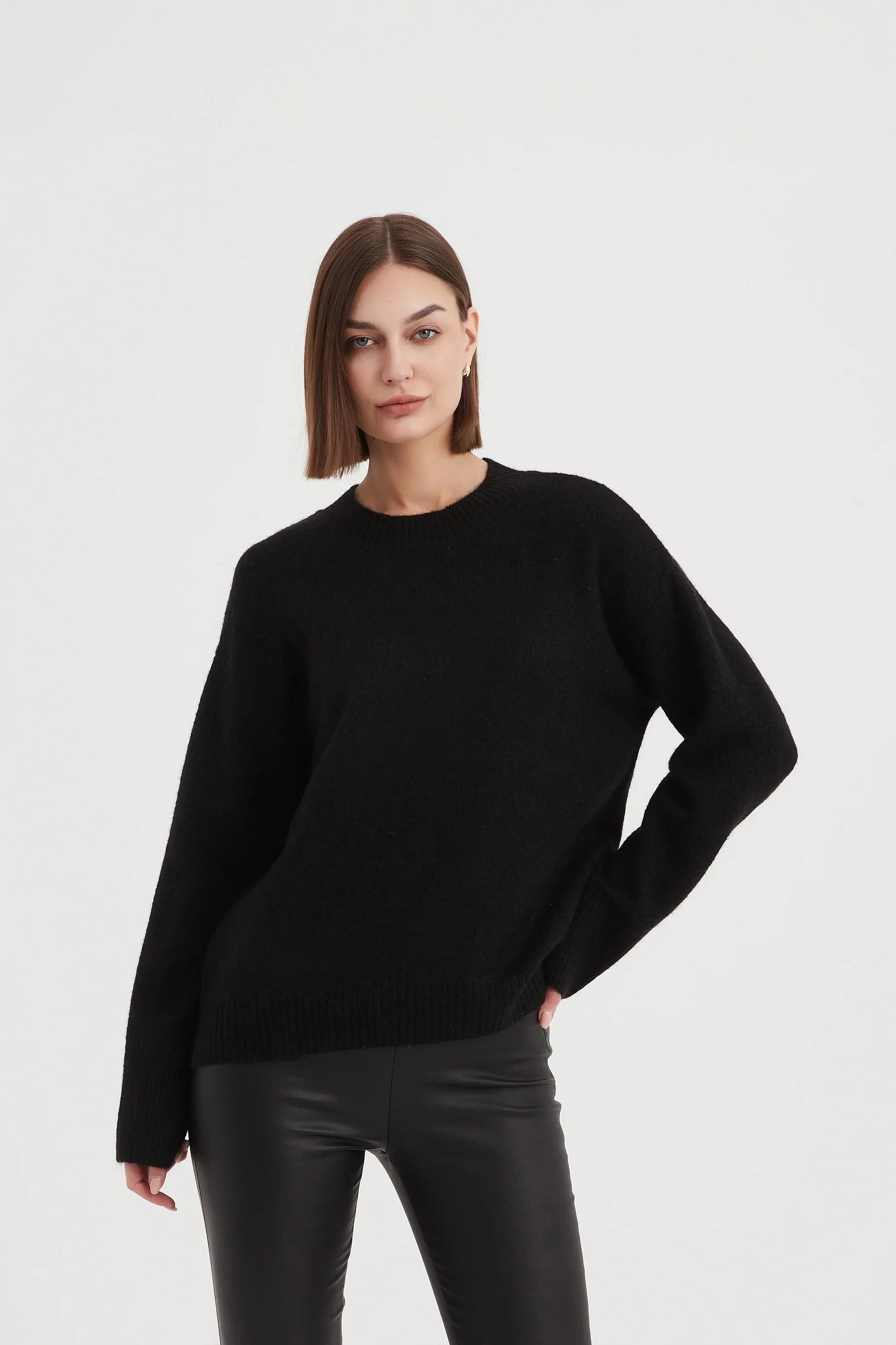 Basic Knit Sweater | Black