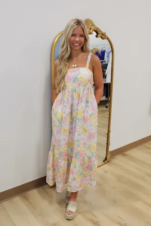 Beach Vibes Eyelet Tiered Dress Multi