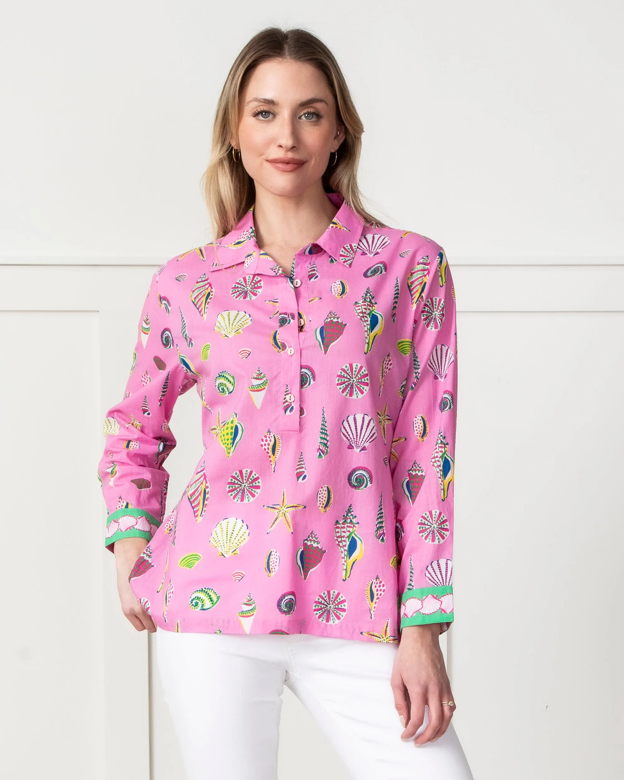 Beachcomber - Basic Bliss Blouse - Neon Bubblegum