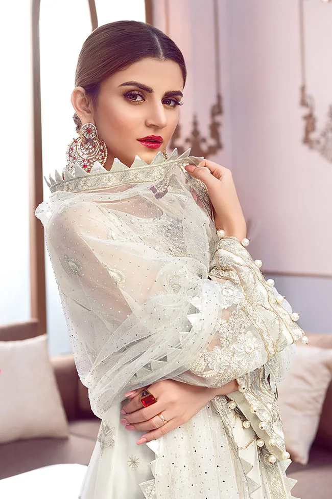 Beautiful organza embroidered dress in white color # P2334