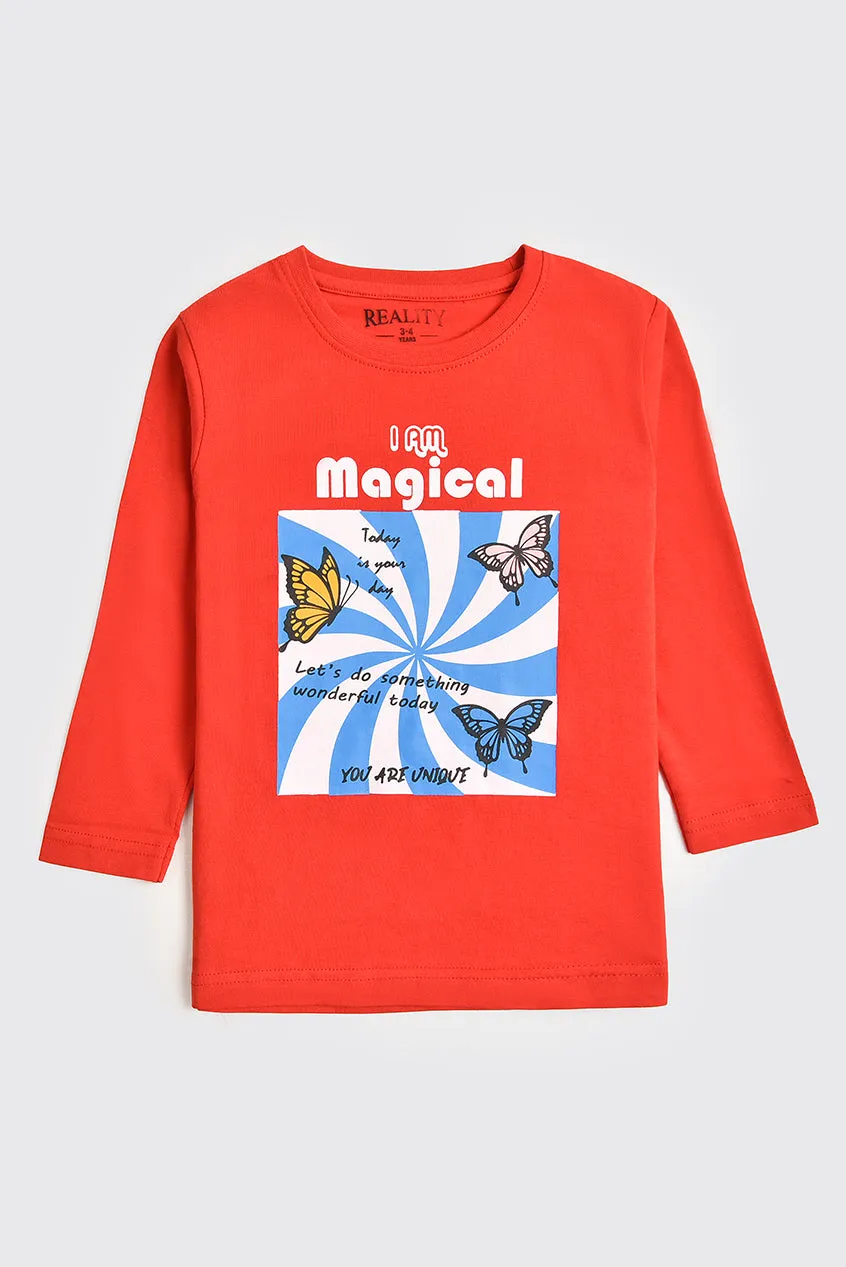 Butterfly Dreams Red T-shirt