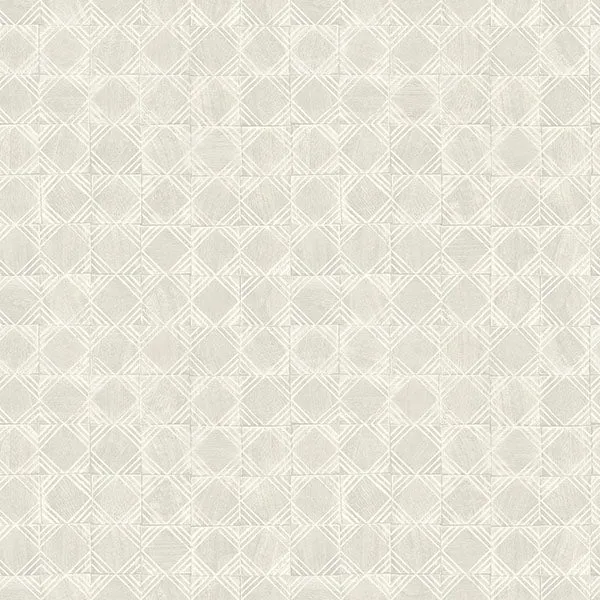 Button Block Light Grey Geometric Wallpaper