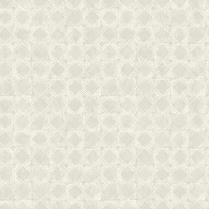 Button Block Light Grey Geometric Wallpaper