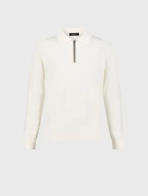 Cashmere and Silk Polo White