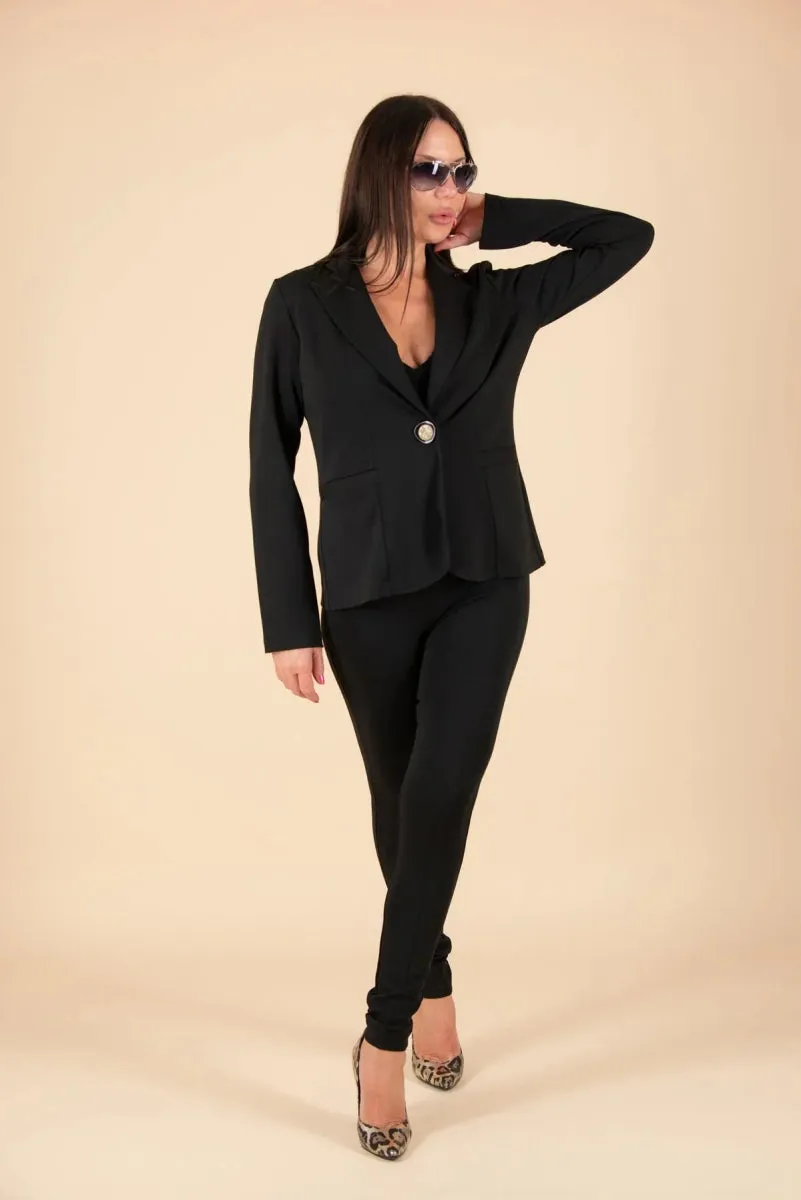 Chic Black Sporty Blazer LILI