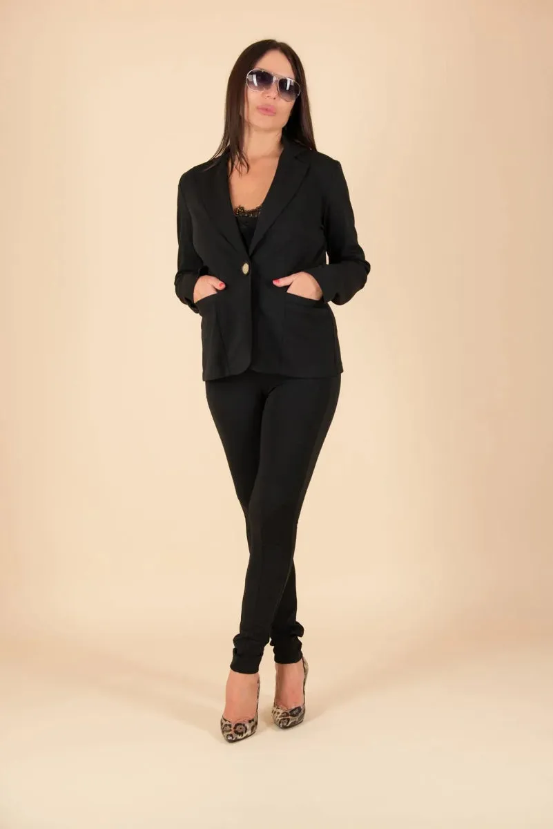 Chic Black Sporty Blazer LILI