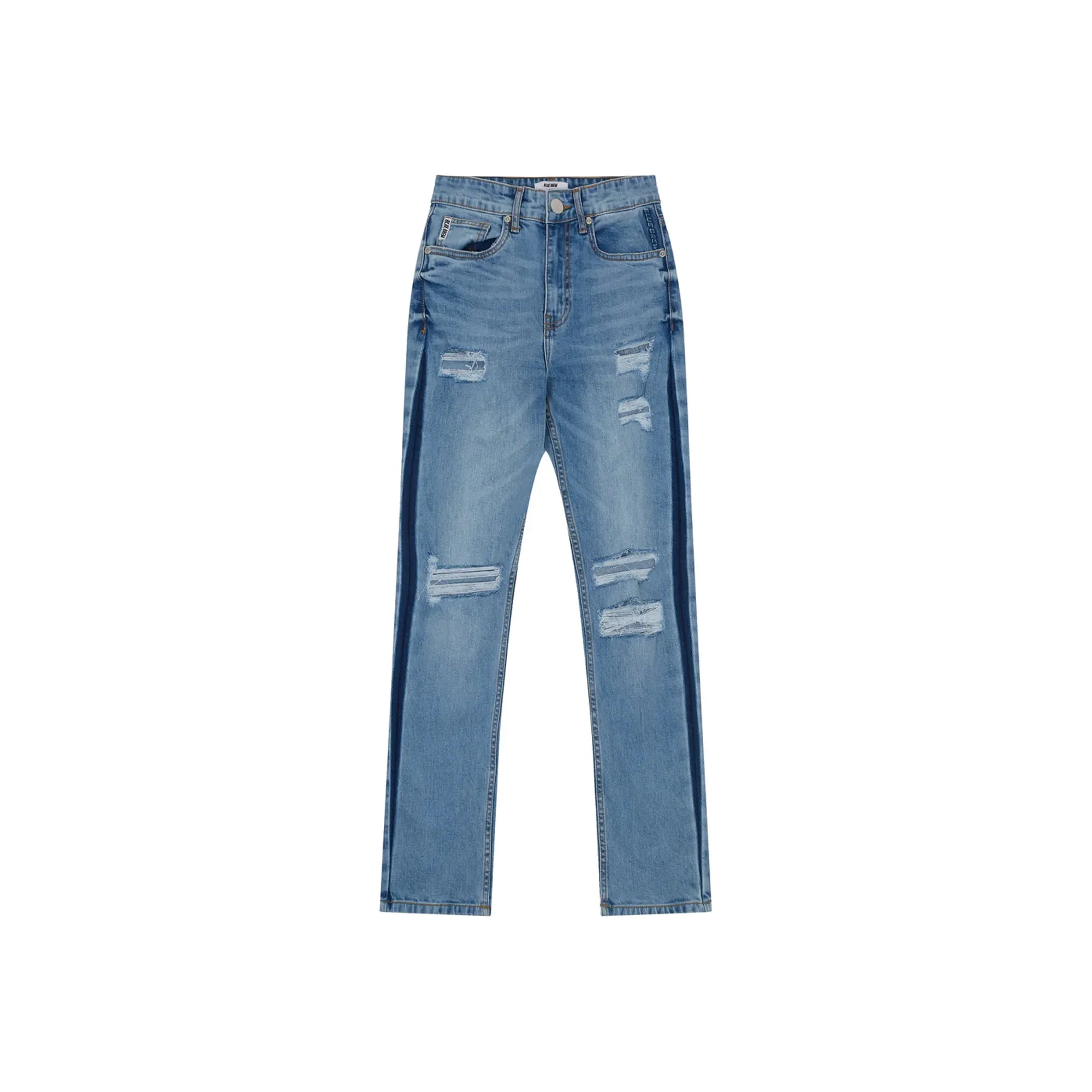 CROPPED DISTRESSED SLIM STRAIGHT FIT