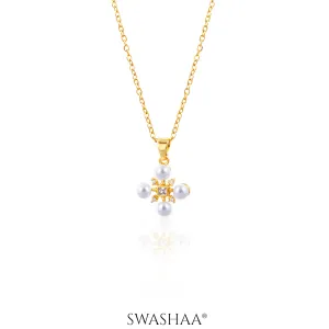 Dahlia Pearl Viterix 18K Gold Plated Necklace