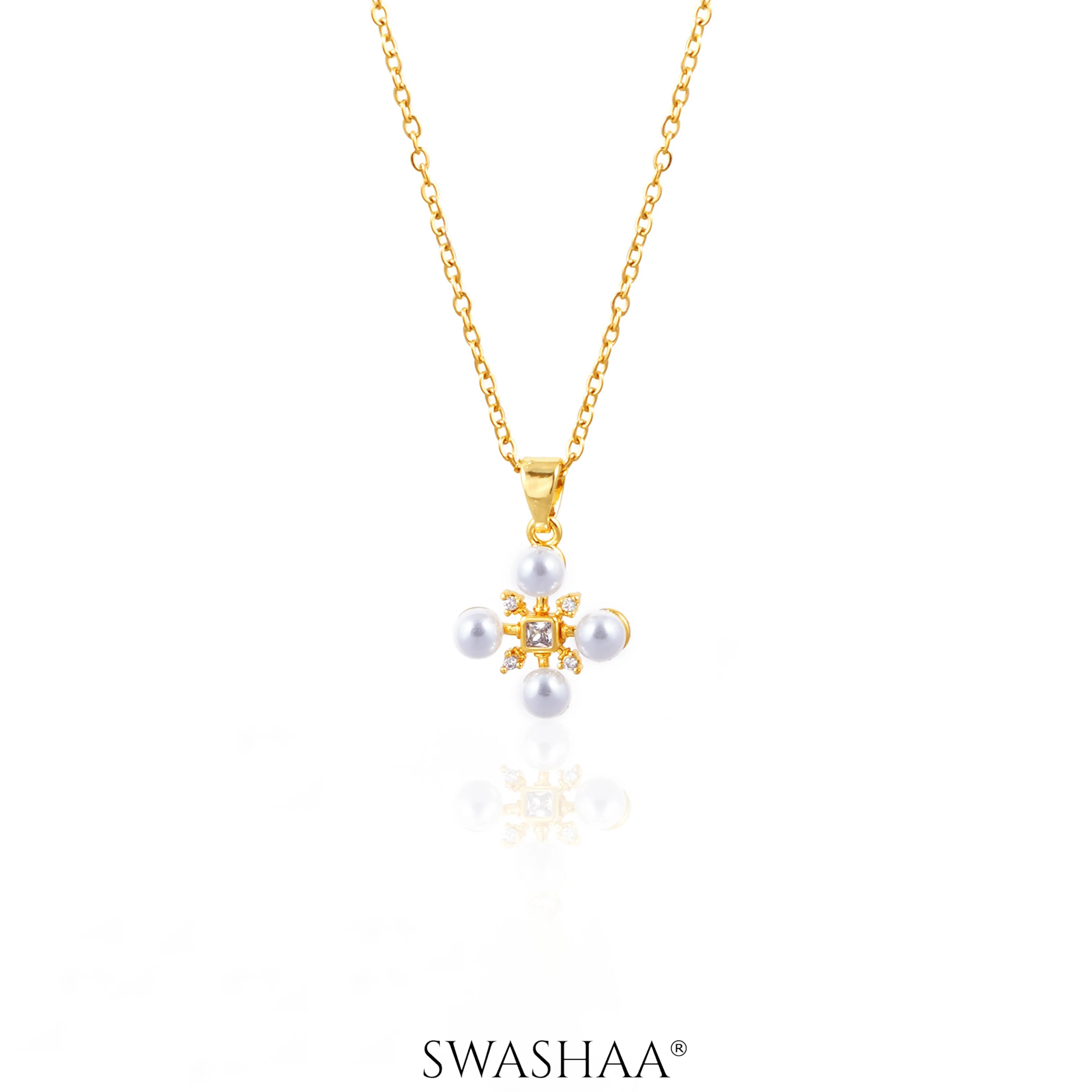 Dahlia Pearl Viterix 18K Gold Plated Necklace
