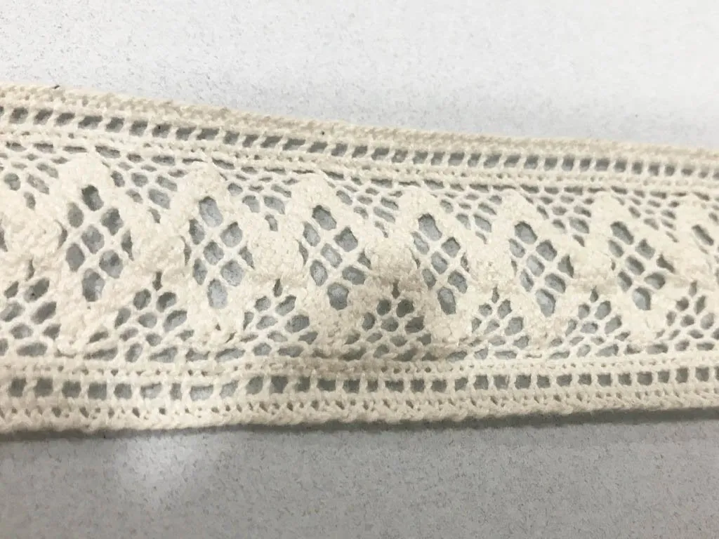 Dyeable Greige Design 300 Cotton Crochet Laces
