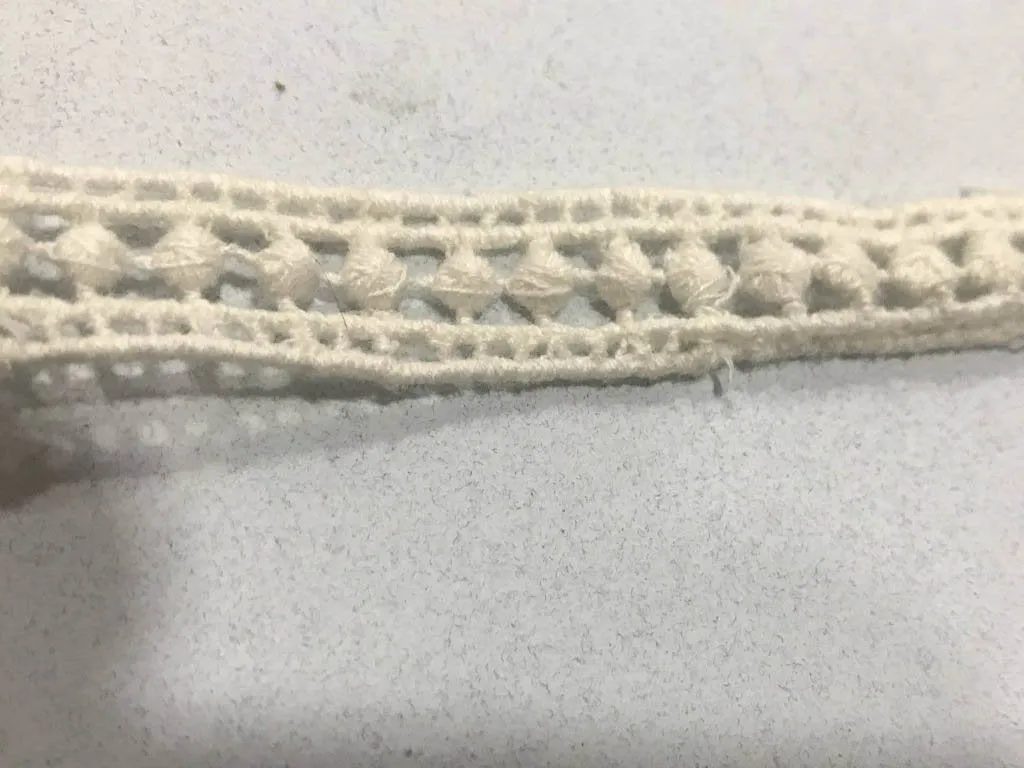 Dyeable Greige Design 347 Cotton Crochet Laces
