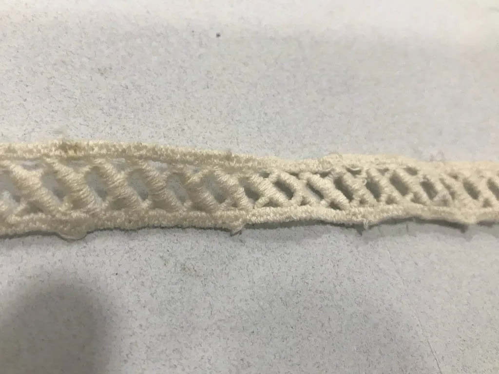 Dyeable Greige Design 350 Cotton Crochet Laces