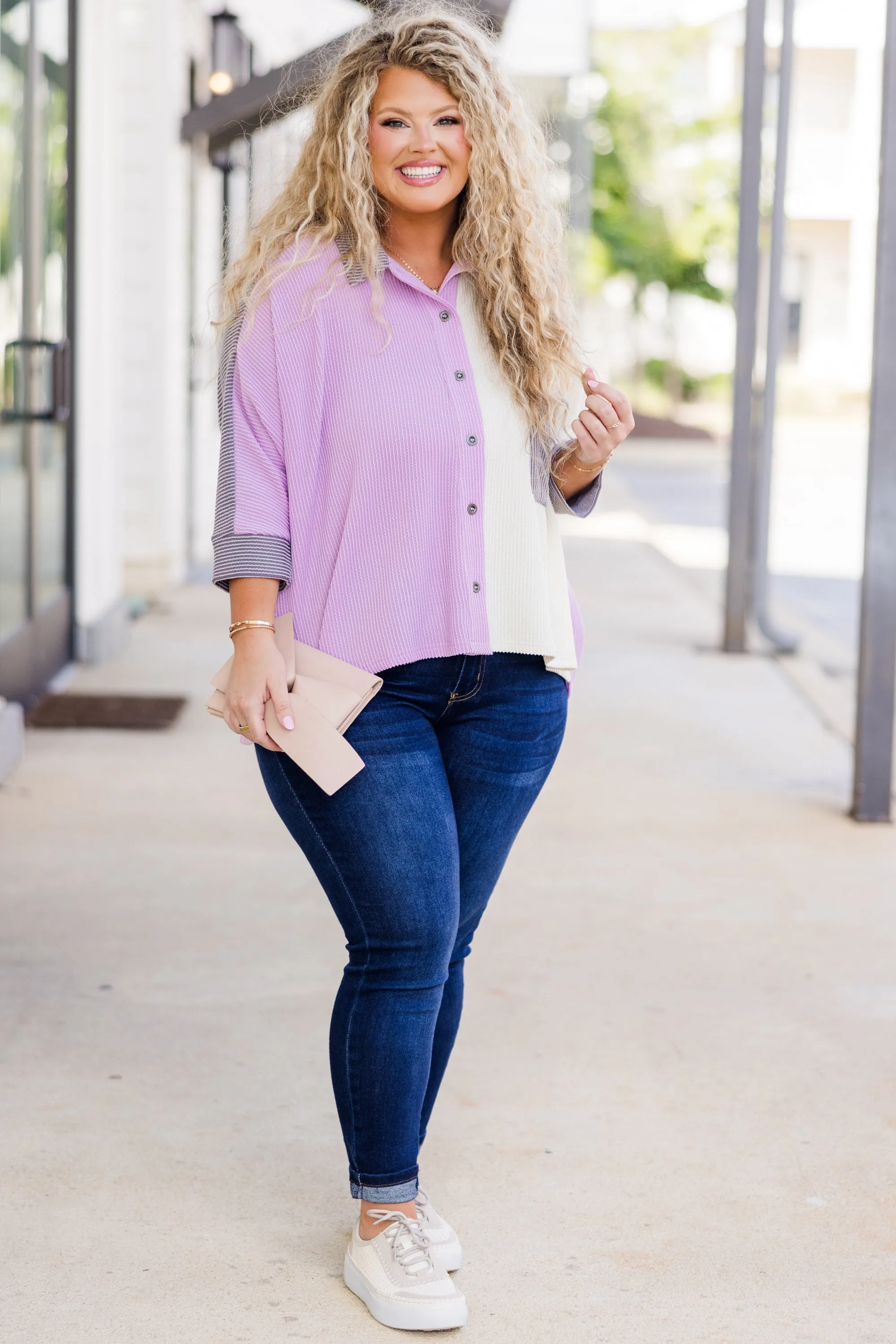 Easygoing Essential Top, Lavender