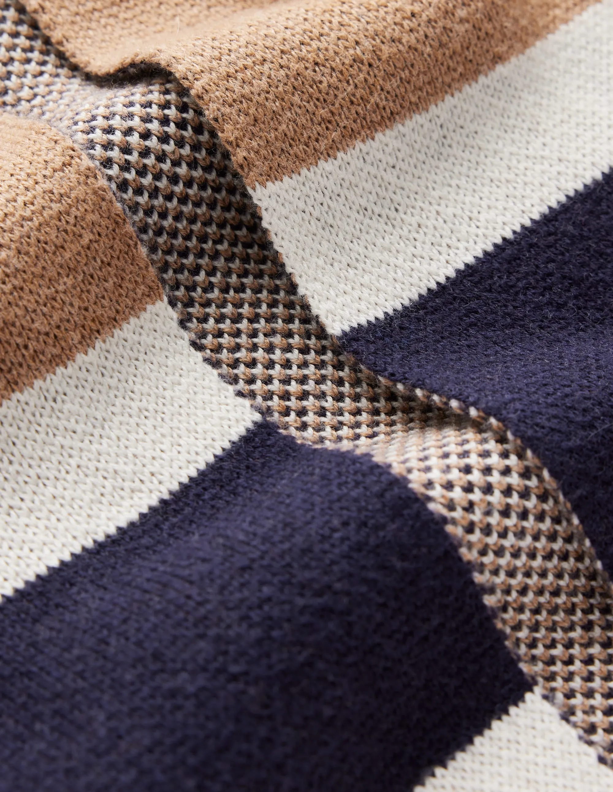 Edge to Edge Coatigan-Camel Melange, Union Jack