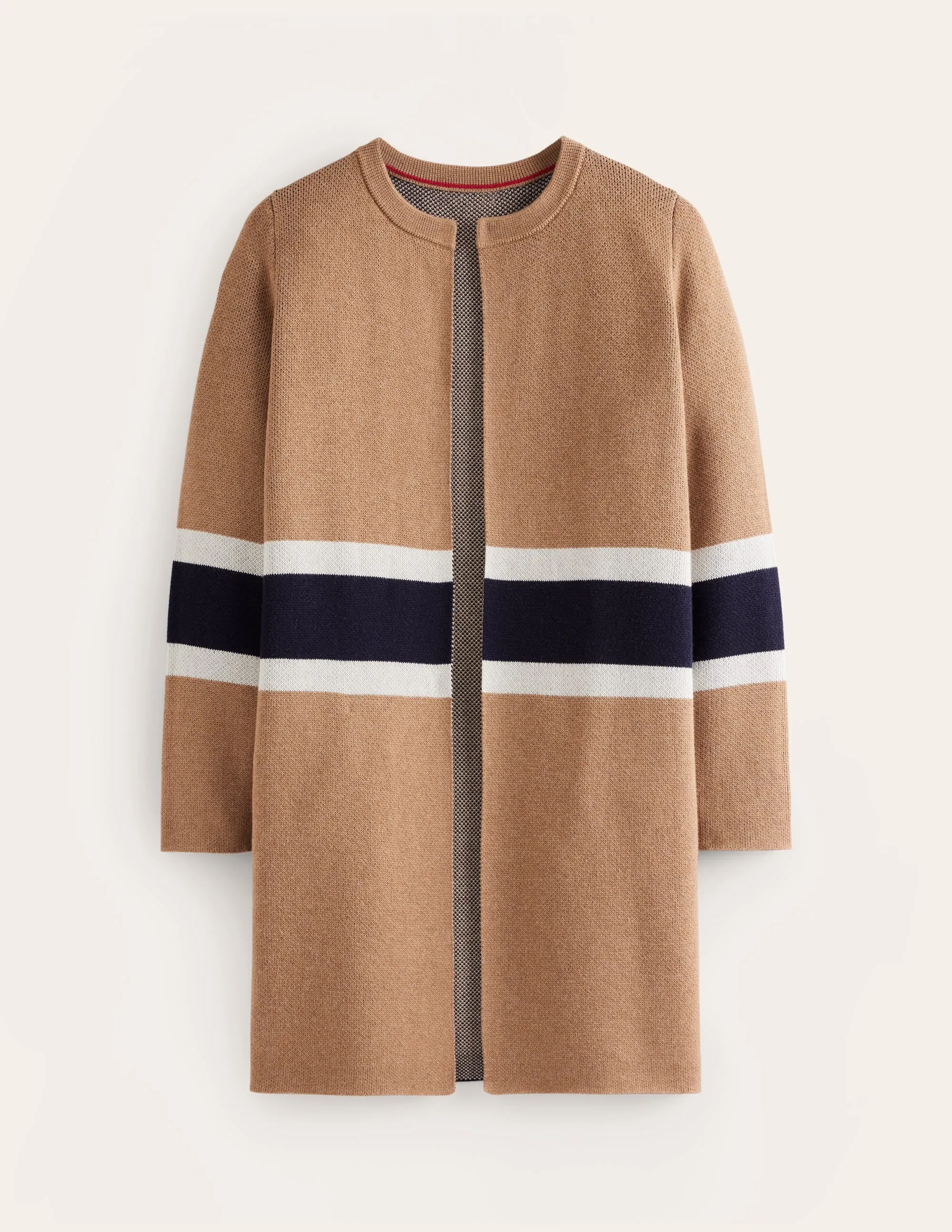 Edge to Edge Coatigan-Camel Melange, Union Jack