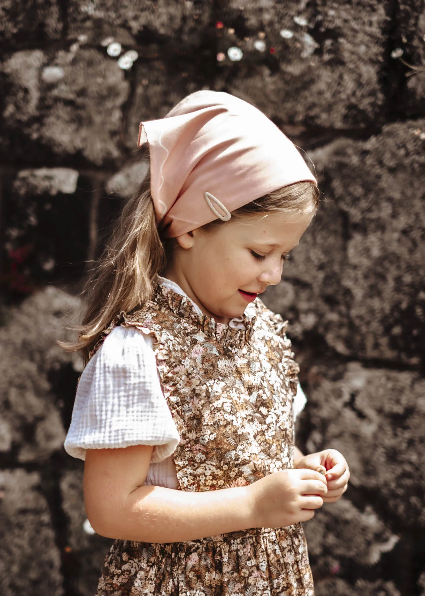 Emilia Blush Glow Silk Cotton Scarf - 54x54cm