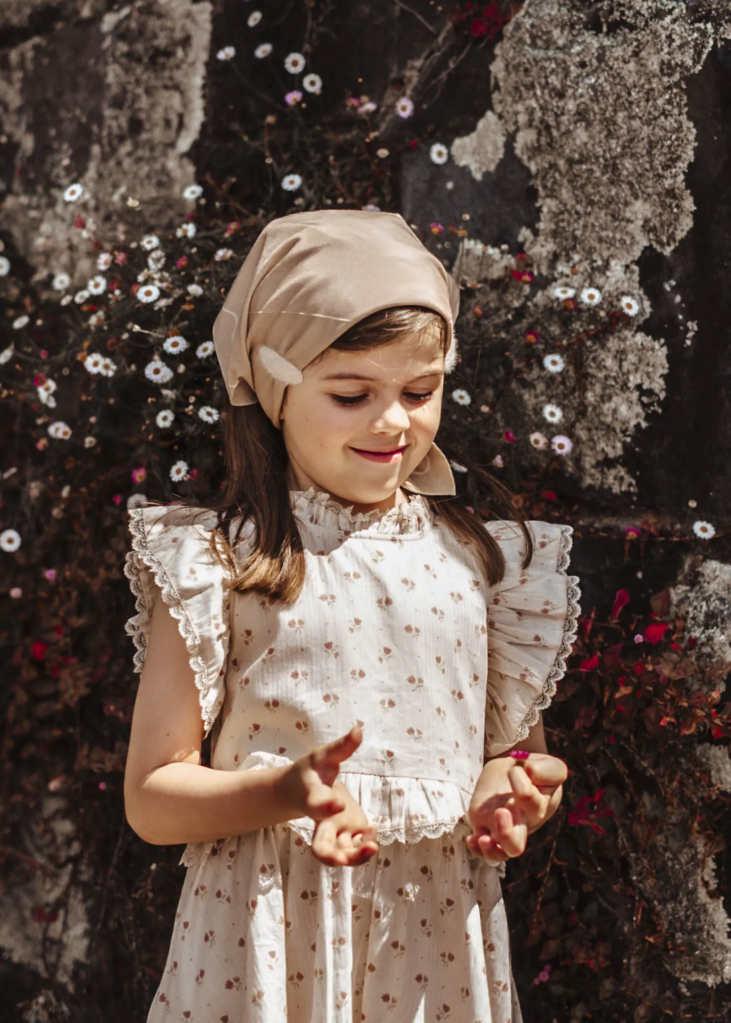Emilia Desert Sand Silk Cotton Scarf - 54x54cm