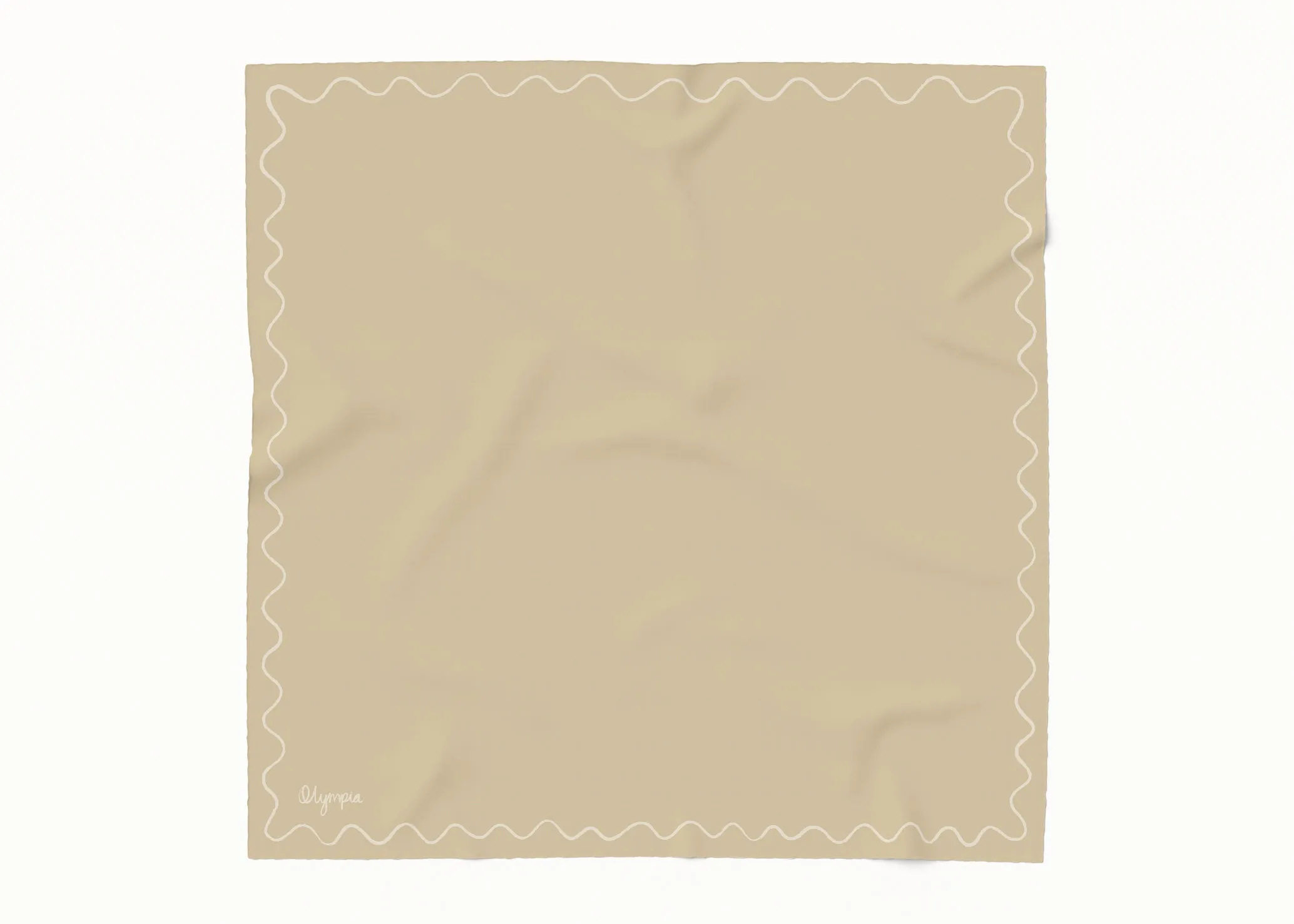 Emilia Desert Sand Silk Cotton Scarf - 54x54cm