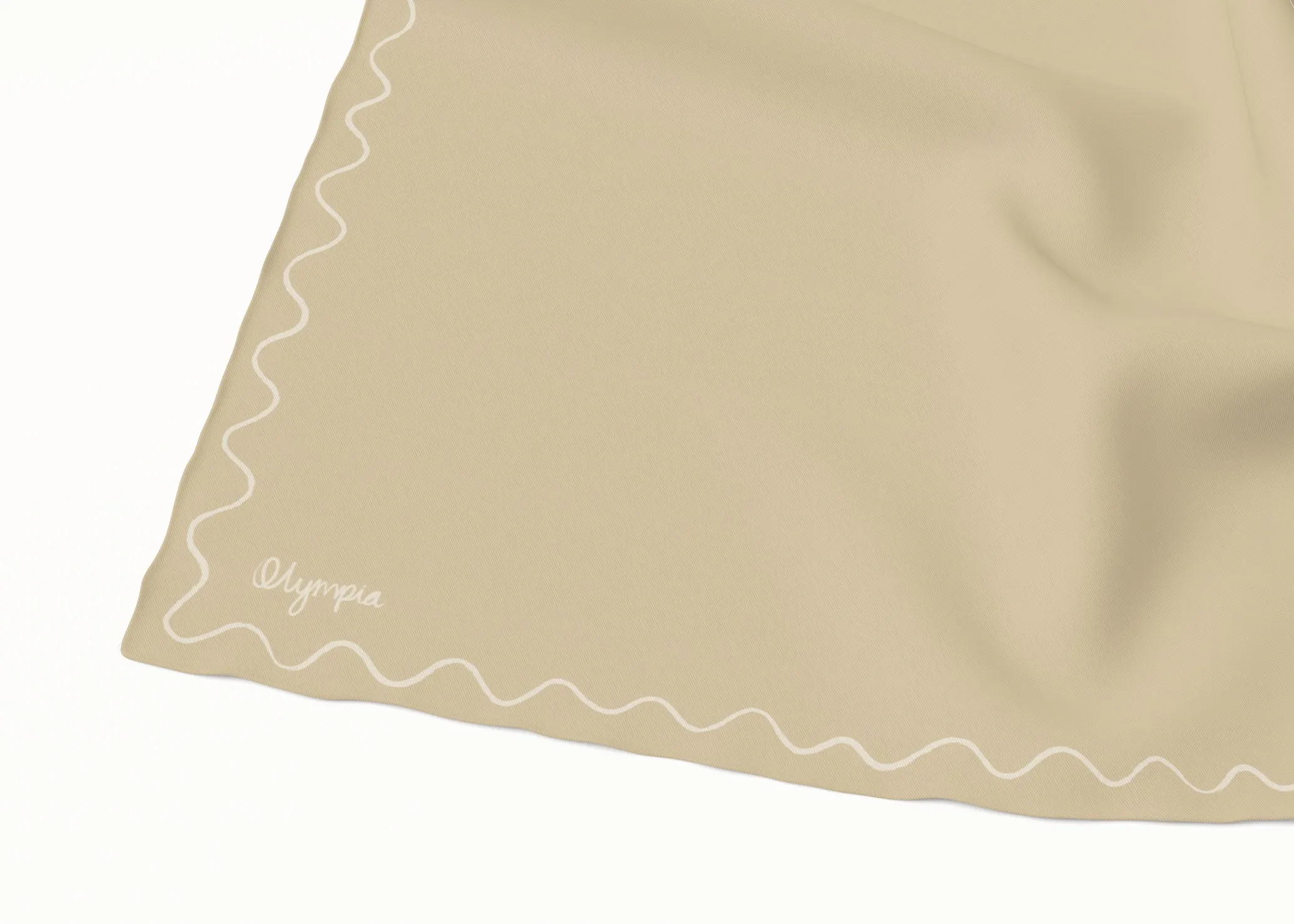 Emilia Desert Sand Silk Cotton Scarf - 54x54cm