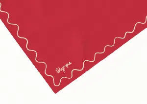 Emilia Velvet Cherry Silk Cotton Scarf - 54x54cm