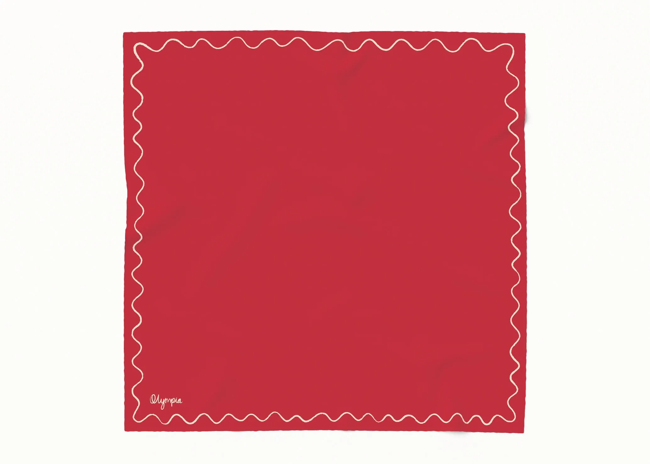 Emilia Velvet Cherry Silk Cotton Scarf - 54x54cm