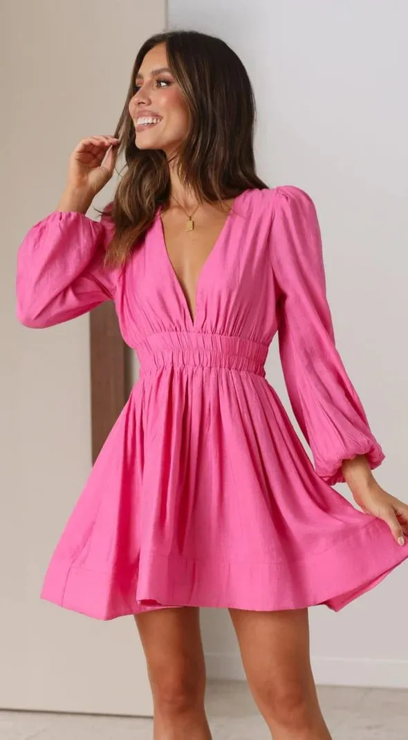 Esther Dress Short V-neckline