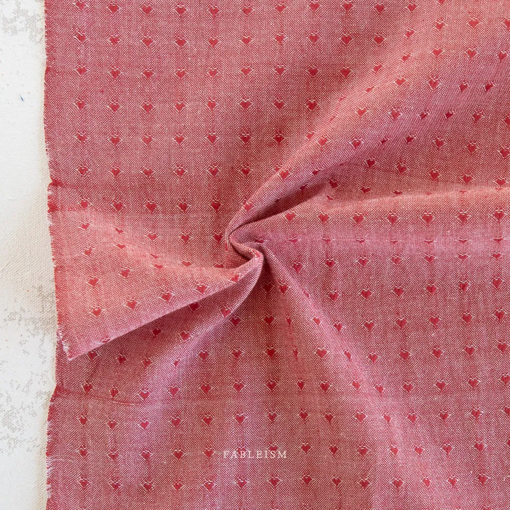 Fableism Queen of Hearts 55" wide, Cherry Dobby, 1/4 yard
