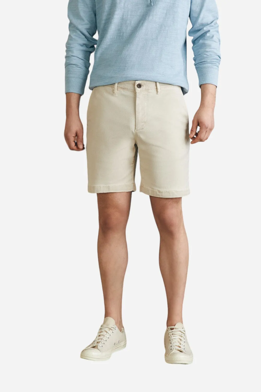 Faherty Coastline Stretch Chino Short 8" in Stone
