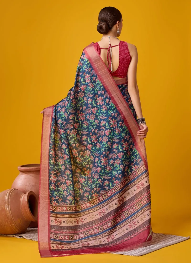 Festive Wear Cotton Digital Saree