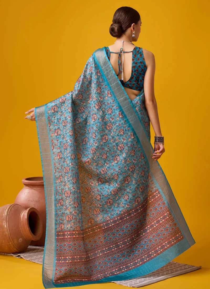 Festive Wear Cotton Digital Saree