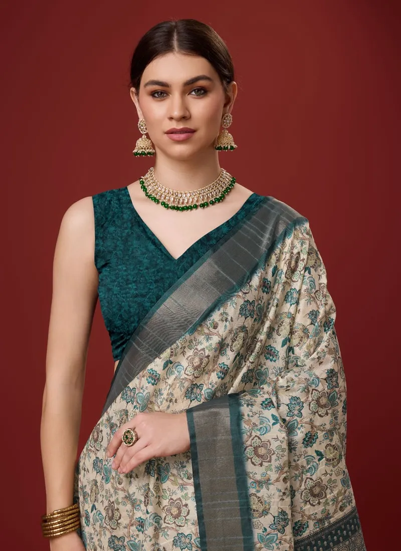 Festive Wear Cotton Digital Saree