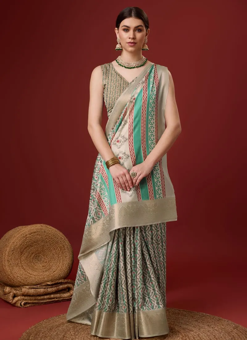 Festive Wear Cotton Digital Saree