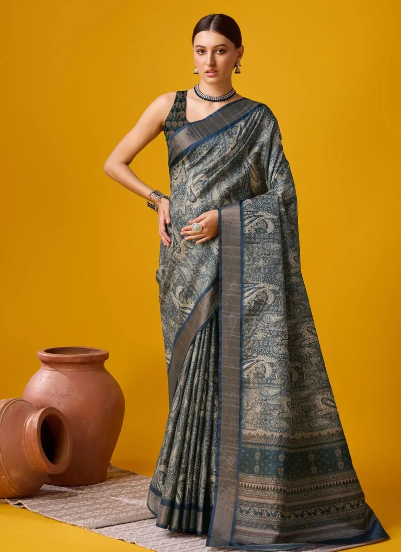 Festive Wear Cotton Digital Saree