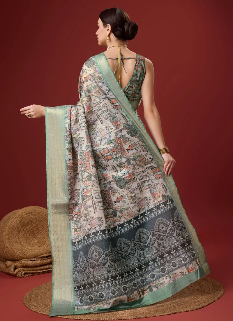 Festive Wear Cotton Digital Saree