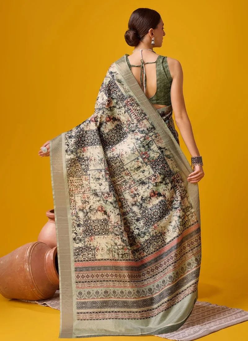 Festive Wear Cotton Digital Saree