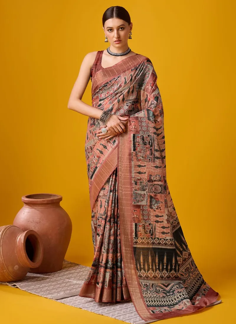 Festive Wear Cotton Digital Saree