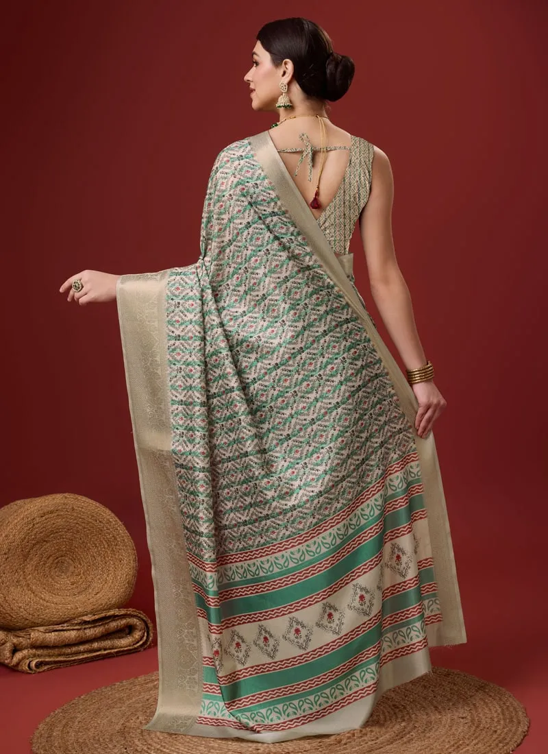 Festive Wear Cotton Digital Saree