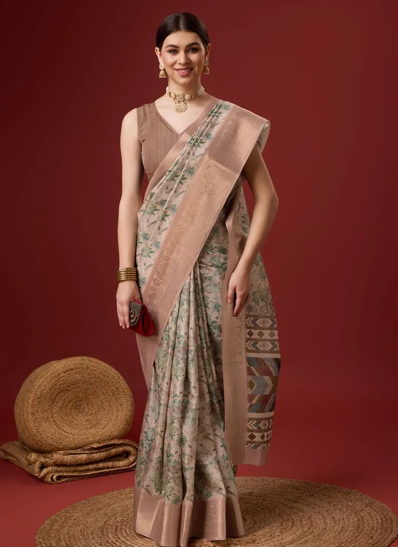 Festive Wear Cotton Digital Saree